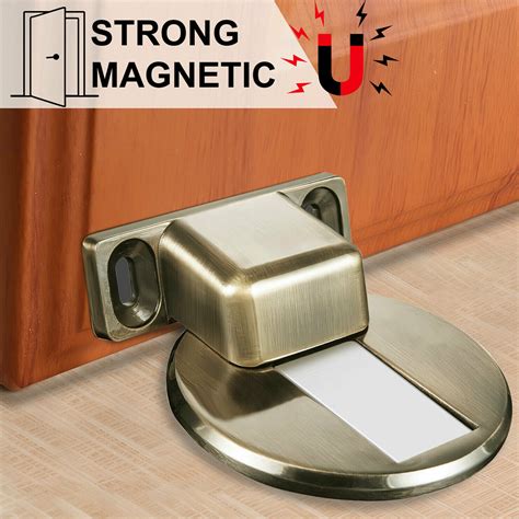 stainless steel strong magnetic door stop floor mount  adhesive