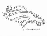 Broncos Denver Stencil Nfl Logo Clip Coloring Pages Pumpkin Carving Freestencilgallery Football Sports Clipground Helmet sketch template