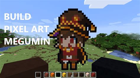 Minecraft Pixel Art Konosuba Megumin｜how To Build In