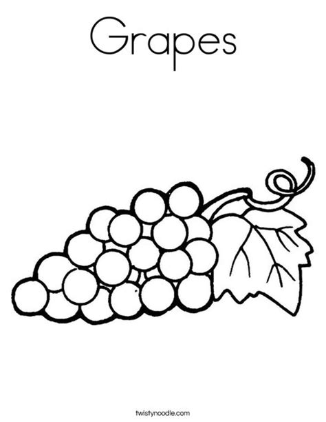 grapes coloring page twisty noodle