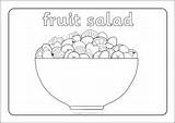Salad Fruit Colouring Sheets Coloring Pages Sparklebox Color Oliver Healthy Living Choose Board sketch template