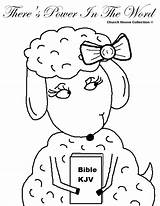 Coloring Pages Sheep School Sunday Lamb Word Sheets Kids Lambs Power Bible Collection There Church Library Clipart Print Popular Cartoon sketch template
