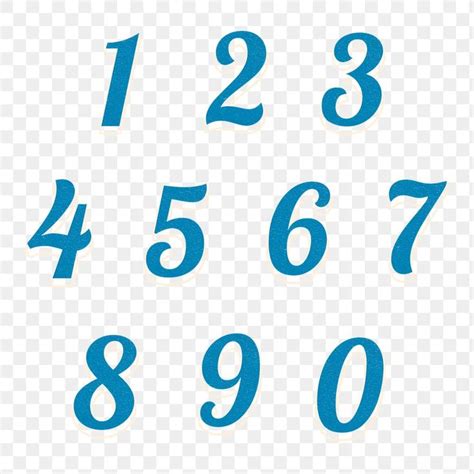 printable numbers png set bold font typography  image  rawpixel