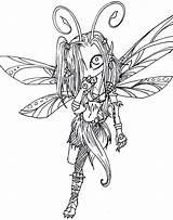 Coloring Fairy Pages Fairies Adult Adults Gothic Dark Boy Goth Sexy Printable Drawing Tale Fantasy Colouring Book Color Print Deviantart sketch template