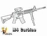 M4 Carbine Minigun Coloringhome Pistol Maybe Coloringgames Colouring sketch template