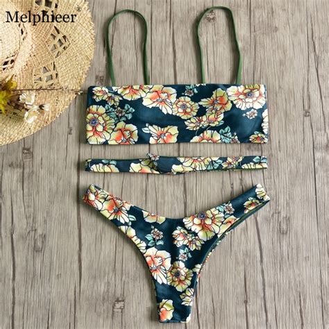 2018 summer beachwear floral print bikinis set brazilian bikini