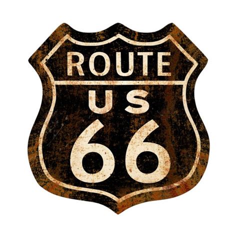 route  rusty metal sign    inches