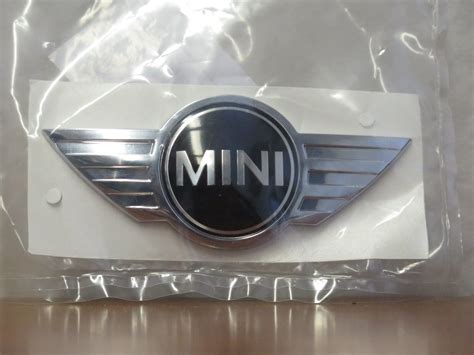 oem mini cooper wings logo front emblem      ebay