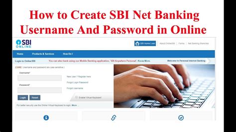 How To Create Sbi Net Banking Username And Password In Online Youtube