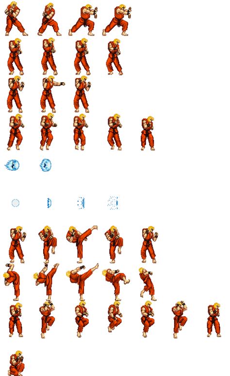 pixel art fighting game sprite sheet