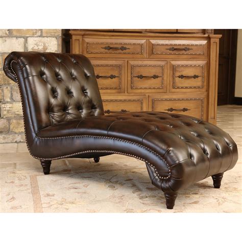 large chaise lounge chair daybed lounger bonded brown leather armless curved ebay