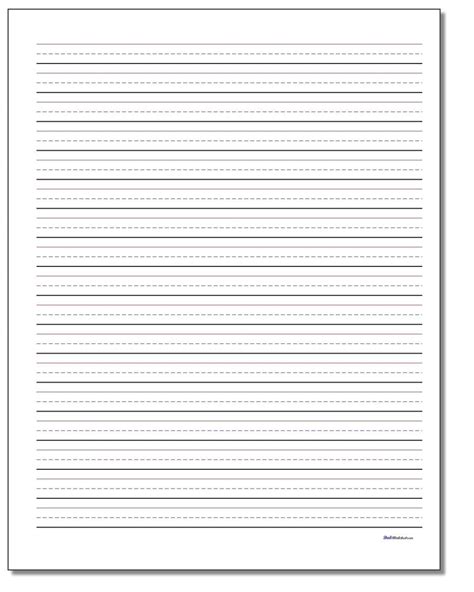 printable primary handwriting paper elementary lined paper