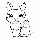 Coloring Cute Pages Rabbit Bunny Easy Drawing Girls Kids Girl Bunnies Draw Getdrawings Printable Step Getcolorings Color Popular Gif Coloringhome sketch template