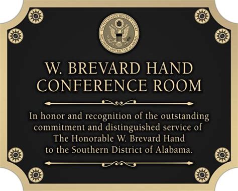 courtroom recognition plaques  bronze