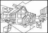 Minecraft Coloring House Pages Printable Colouring Cabin Para Colorear Houses Dibujos Imprimir Color Print Woods Getdrawings Colour Visit Getcolorings Guardado sketch template