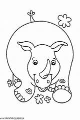 Rinocerontes sketch template