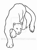 Cougar Drawing Flame Paws Lineart Getdrawings Deviantart sketch template