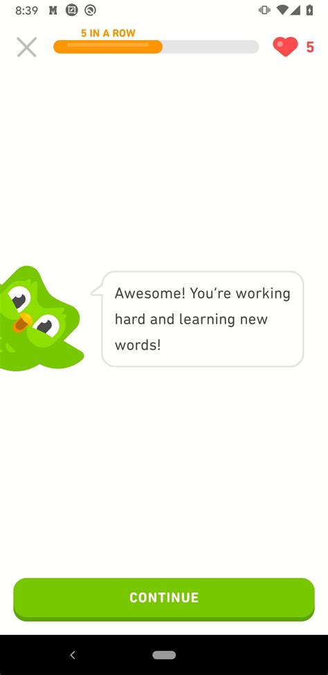 adroid app sprache lernen duolingo
