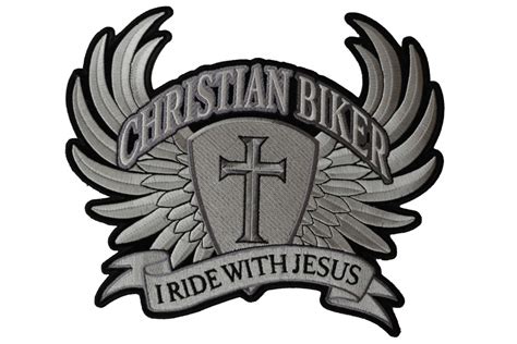 christian biker  ride  jesus large  patch christian