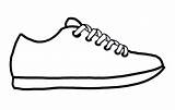 Shoes Coloring Sneakers Clip Clipart sketch template