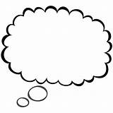 Cloud Thinking Clipart Clip Cliparts Bubble Thought Vector sketch template