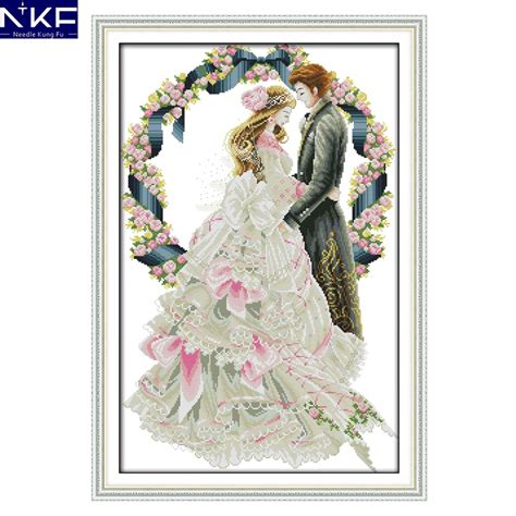 nkf royal wedding figure style counted cross stitch wedding patterns