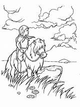 Coloring Pages Quest Camelot Sword Magic Dibujo Horse Printable Kids Landscape Sværd Tegninger sketch template