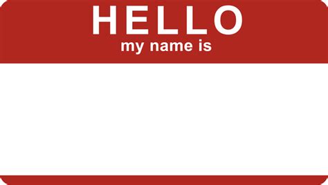 Hello My Name Is Sticker Vector Download