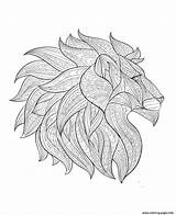 Coloring Lion Pages Head Pro Adult Africa Printable Mandala Lions Adults Print Coloriage Dessin Info Color Adulte Book Ballerina Mandalas sketch template