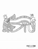 Horus Egyptian sketch template