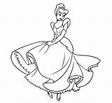 Cinderella Coloring Coloringpages4u Cinderelladress sketch template
