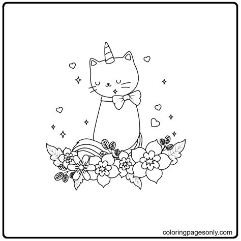 unicorn cat coloring pages coloring pages  kids  adults unicorn