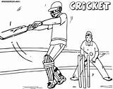Cricket Coloring Pages Player Template sketch template
