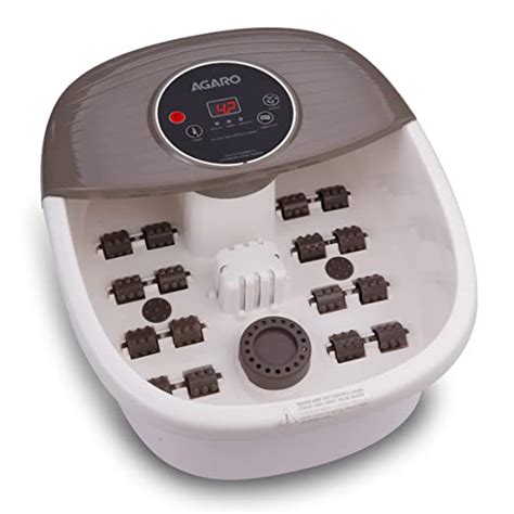 agaro regal foot spa bath massager  heat  manual massage rollers