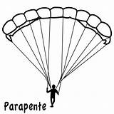 Paracaidistas Parapentes Parapente Paragliding sketch template