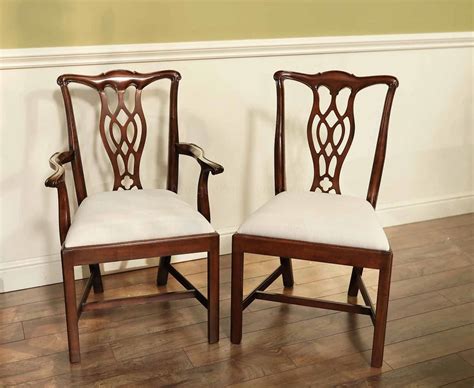 mahogany dining chairs straight leg chippendale chairs