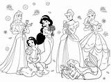 Coloring Valentines Disney Princess Pages Kids sketch template