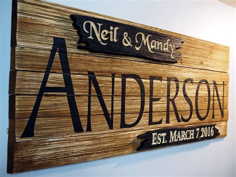 personalized family  rustic sign wall art rustic home etsy