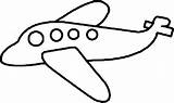 Airplane Outline Simple Clipartmag Coloring Pages sketch template