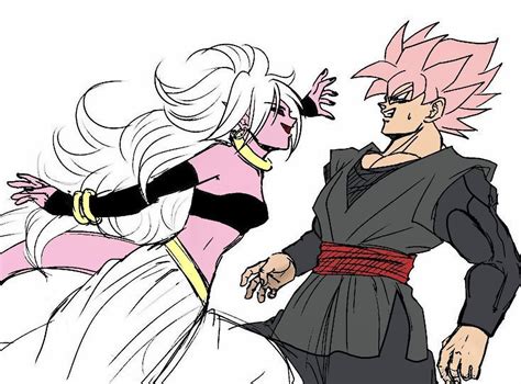 majin android 21 and goku black rose by turles17 on deviantart