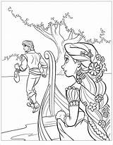 Tangled Coloring Pages Children Color Kids Cute Beautiful Disney sketch template