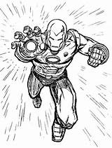 Iron Man Coloring Superheroes Pages Kb Marvel sketch template