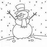 Coloring Snowman Printable Pages Print sketch template