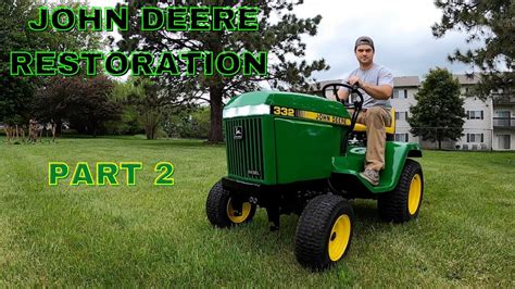 john deere restoration jd  diesel lawn tractor part  youtube