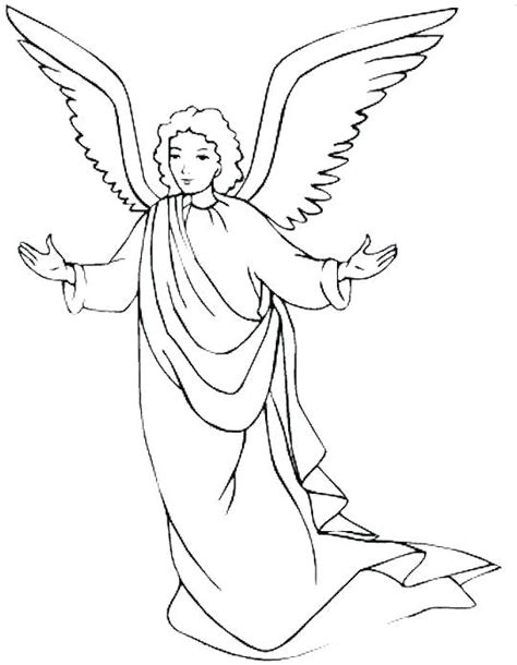 angel gabriel coloring page  getcoloringscom  printable