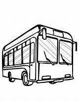 Bus Cartoon Coloring sketch template