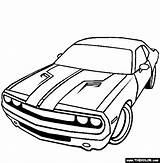 Dodge Challenger Coloring Pages Race Car Color Cars Thecolor Printable sketch template