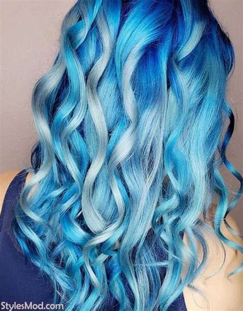 gorgeous ice blonde blue hair color shade to try in 2018 stylesmod