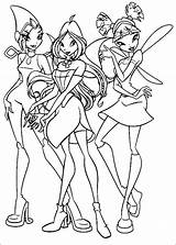 Winx Club Coloring Pages Printable Enchantix Kids sketch template