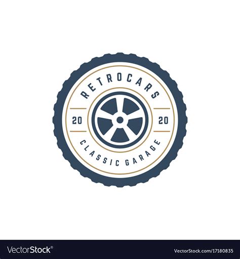 car wheel logo template design element royalty  vector